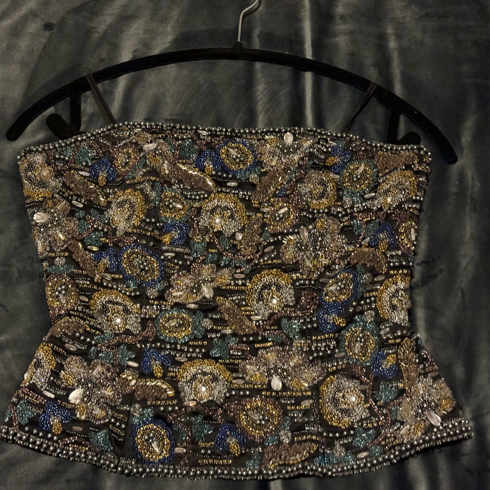 Vintage Oleg Cassini Beaded Corset